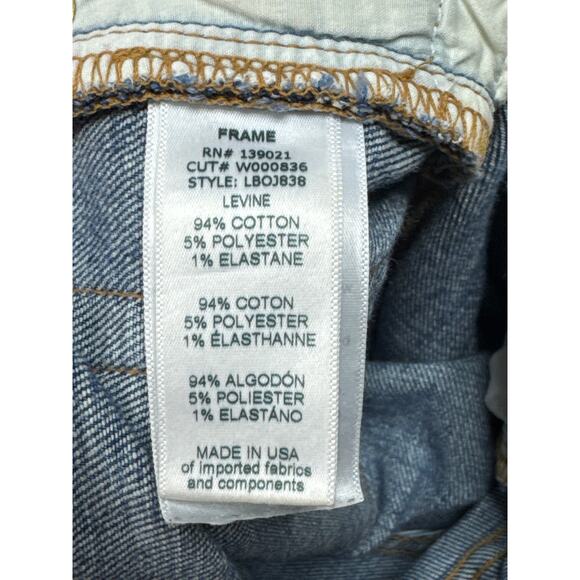 FRAME Women's Le Boy Boyfriend Fit Blue Denim Jeans - Size 25 (25x28) - Picture 5 of 5